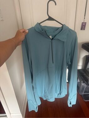 Lululemon Light Teal Quarter-Zip Pullover